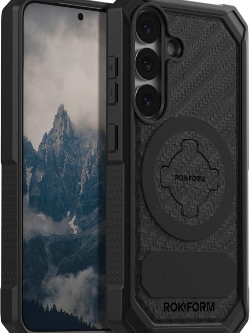 Rugged Galaxy S25 Case - Magnetic Cover, Twist Lock, Drop Tested Armor, Black